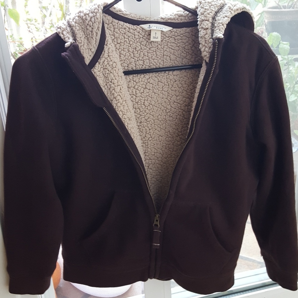 Boys Solid Sherpa Lined Hoodie